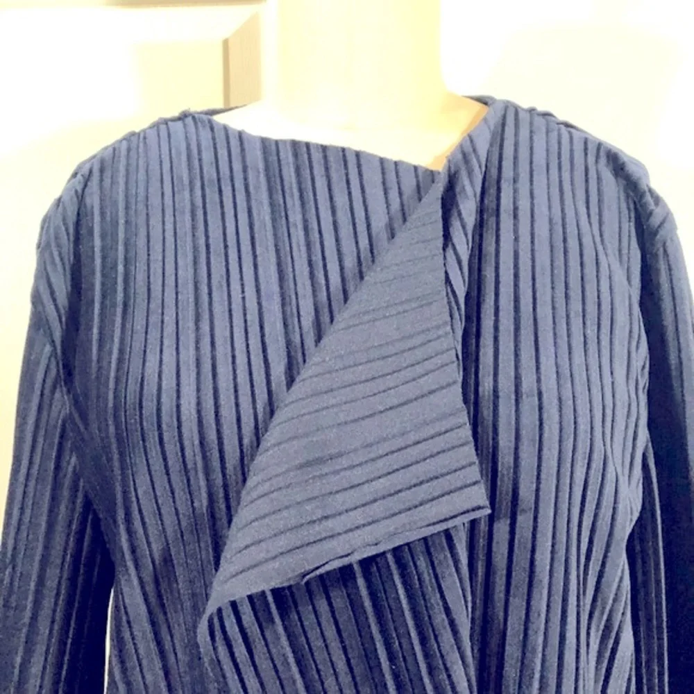 J.O.A Duster Velvet Cardigan Draped Jacket Size Medium - Picture 4 of 15